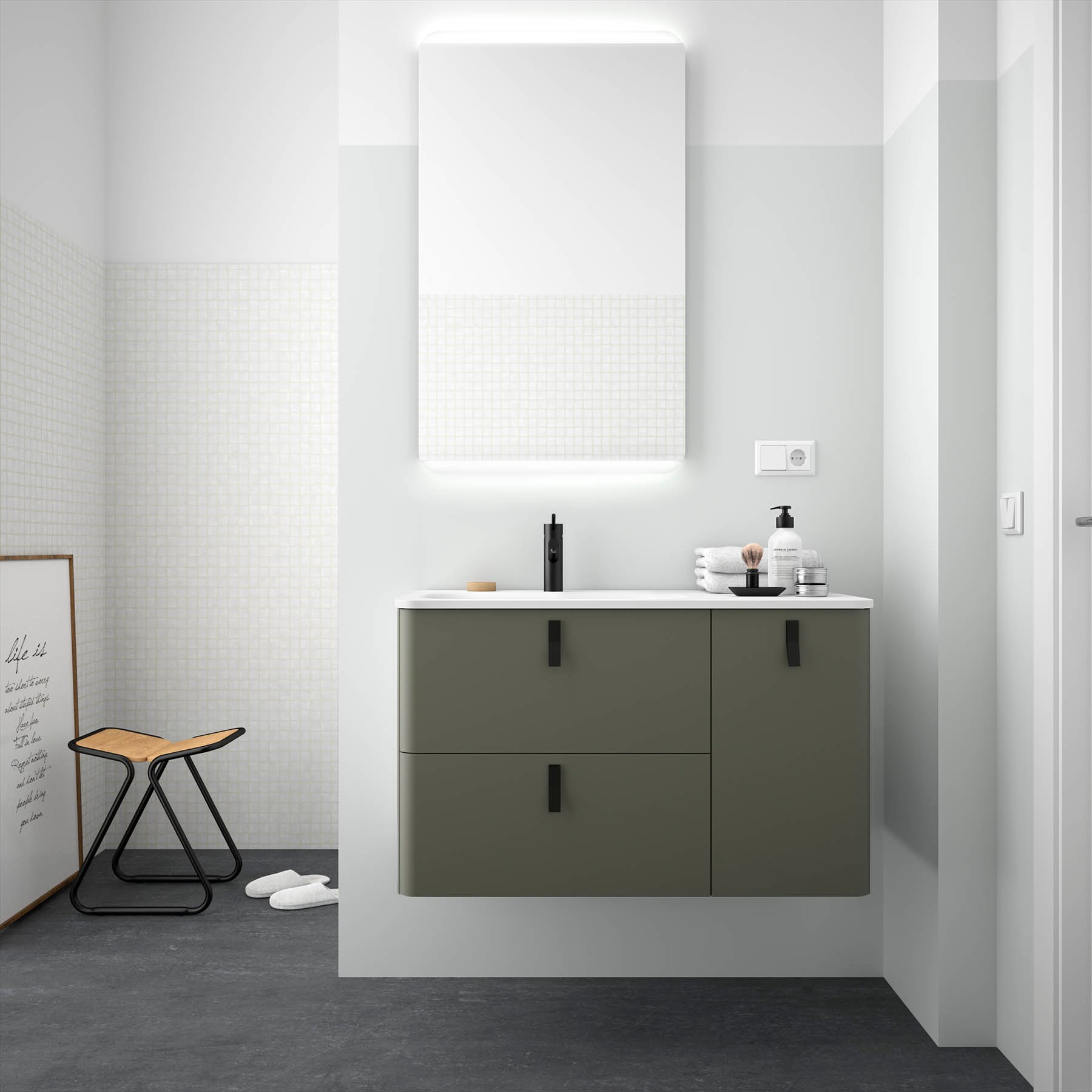 24631 SALGAR Мебель для умывальника UNIIQ 1200 правая CASTAÑO Кастаньо  - Вид №1