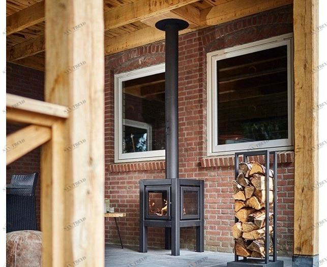 RB73 Отдельностоящий уличный дровяной камин из стали Corten ™ Quaruba sun-id-1508926