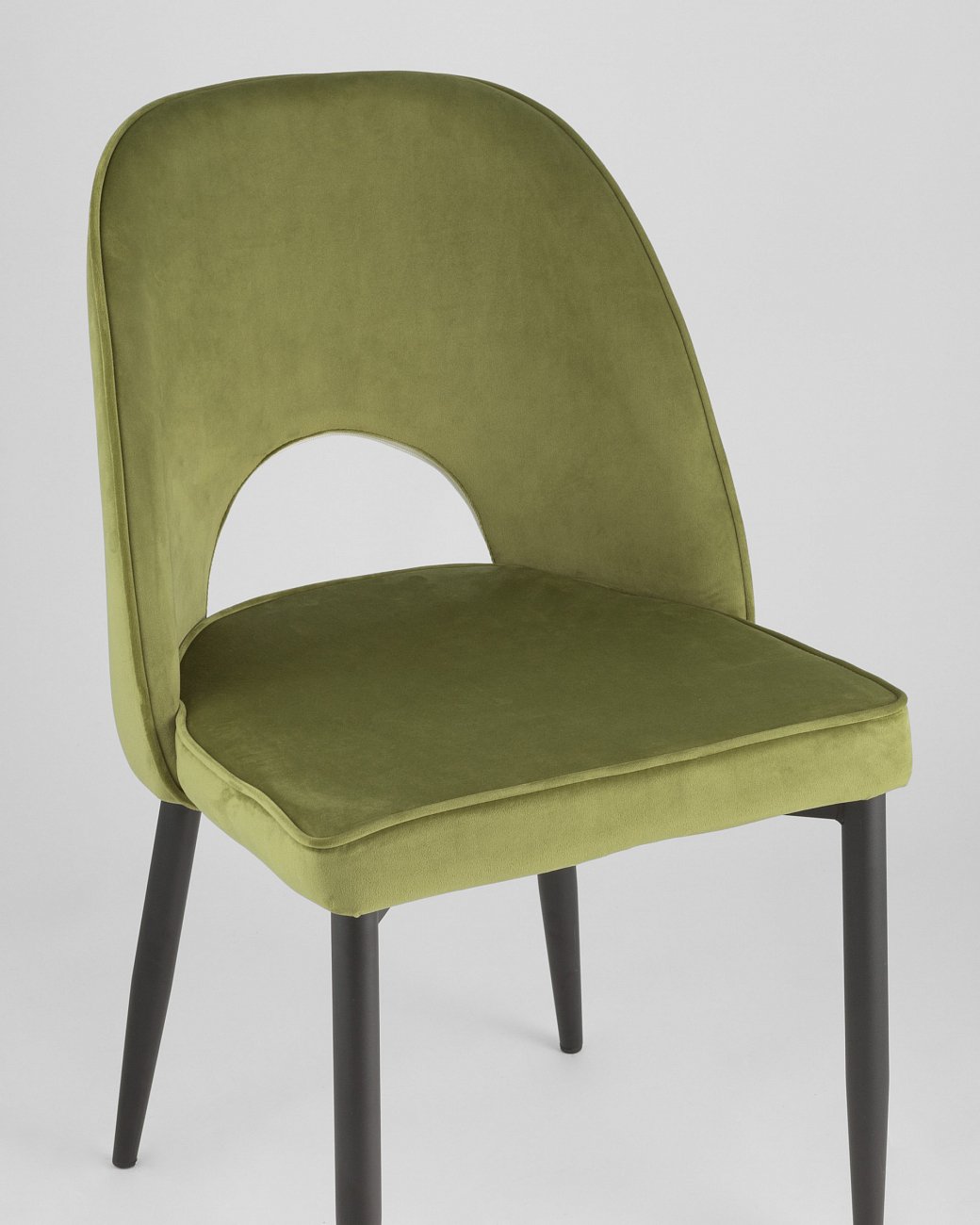 Стул со спинкой травяной с черными металлическими ножками "Молли" STOOL GROUP ДИЗАЙНЕРСКИЕ 00-3881924 Зеленый  - Вид №5