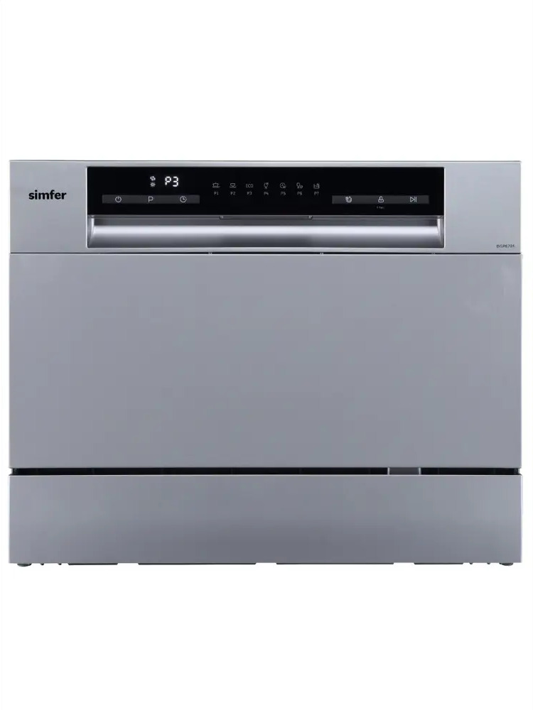 91224369 Посудомоечная машина Simfer dgp6701 55 см 6 программ цвет серый STLM-0881510
