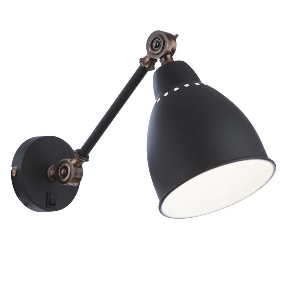 Бра Braccio 1xE27x60 Вт цвет чёрный матовый 18639005 STLM-2039578 Arte Lamp 