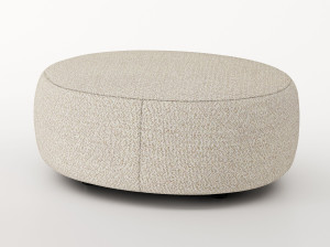 Круглый пуф из ткани
