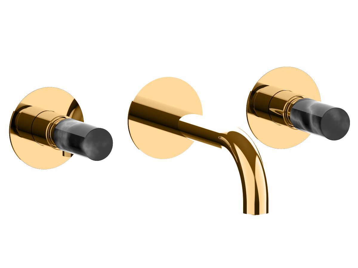 Настенный смеситель для раковины с 3 отверстиями без слива Rubinetterie Frattini Pepe XL ARCH-00037632