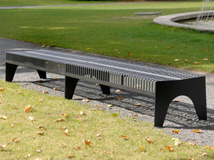 Скамья из нержавеющей стали без спинки