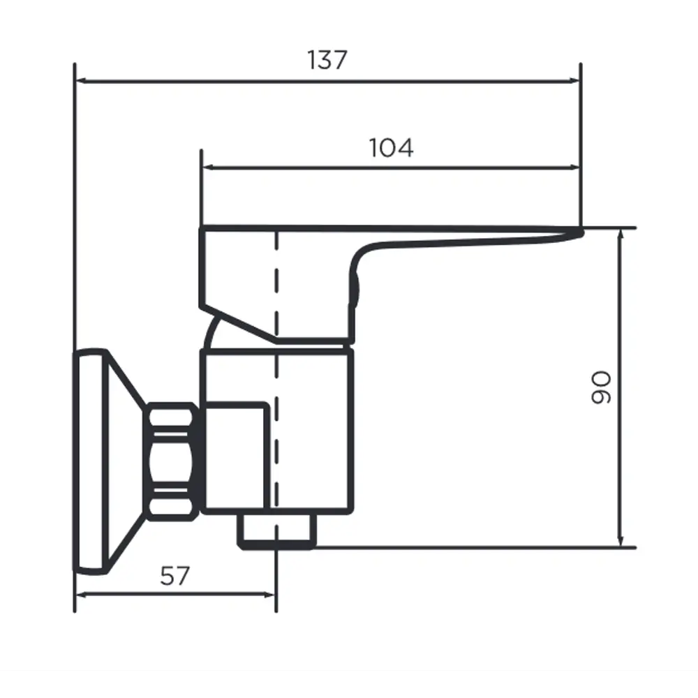 Смеситель для душа AM.PM Drive F9U0200 однорычажный цвет хром STLM-2107009 - Вид №2