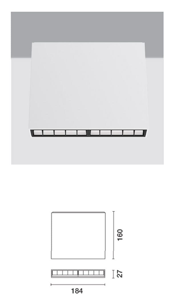 Wall washer a LED in alluminio a soffitto iGuzzini Laser Blade XS ARCH-00112836 - Вид №9
