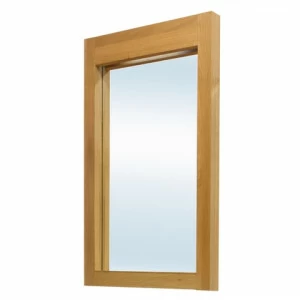 Зеркало Рига 60 см, массив дуба, лак, глянец, зеркальное полотно 4 мм Орех