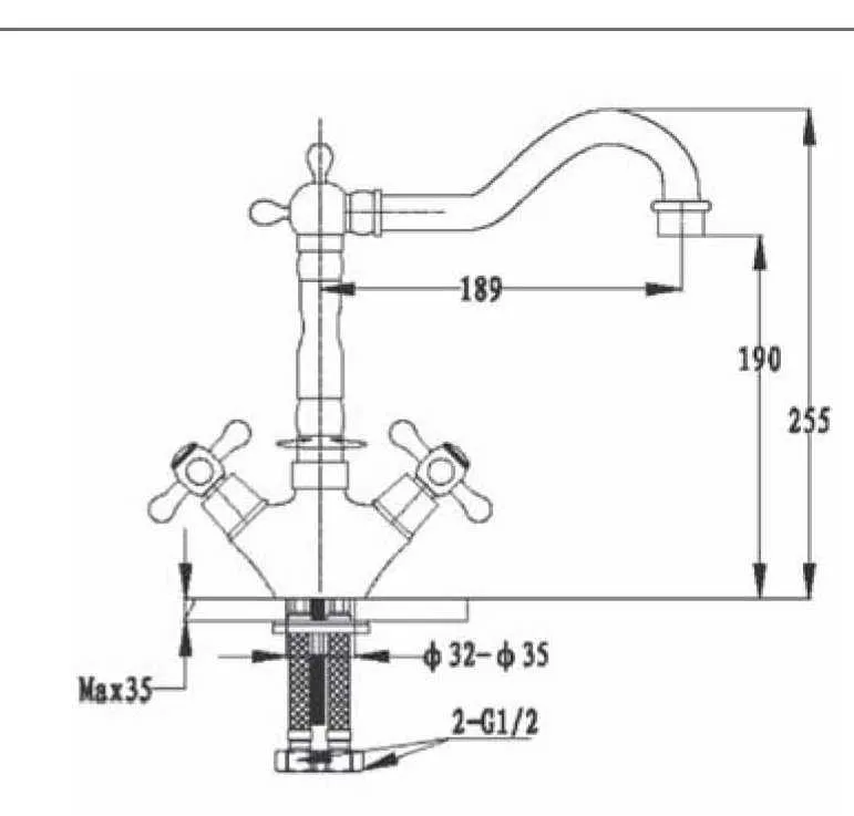 Кухонный смеситель 20608 BR GranFest  - Вид №1