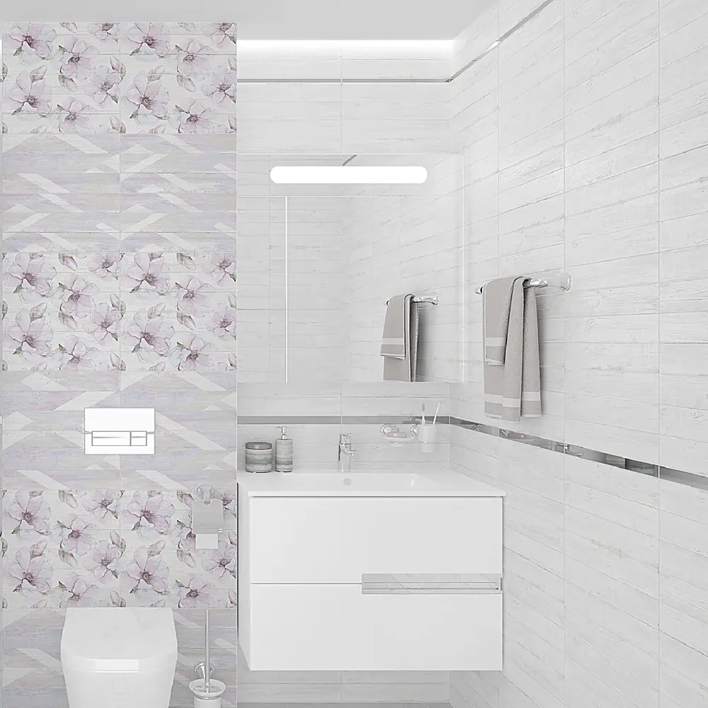 Плитка настенная Chance 20х40 см 1.2 м² цвет белый 82794817 STLM-2208590 Santreyd СHANCE