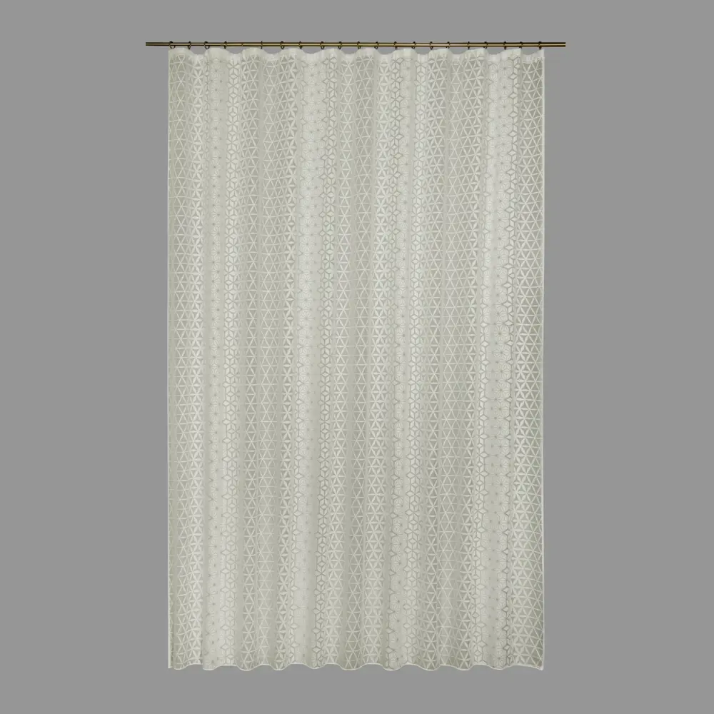 Тюль на ленте «Геометрия», 250x280 см, цветы, цвет белый GARDEN STLM-2034870 - Вид №1