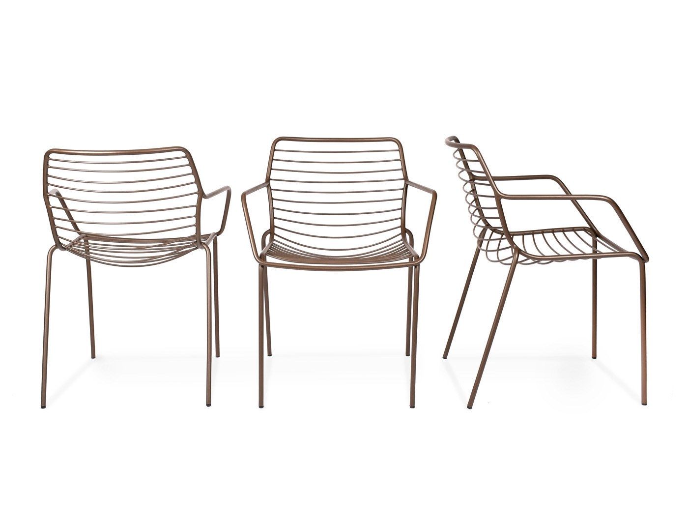 Штабелируемый стул из нержавеющей стали с подлокотниками FISCHER MÖBEL Claris ARCH-00046691 - Вид №7