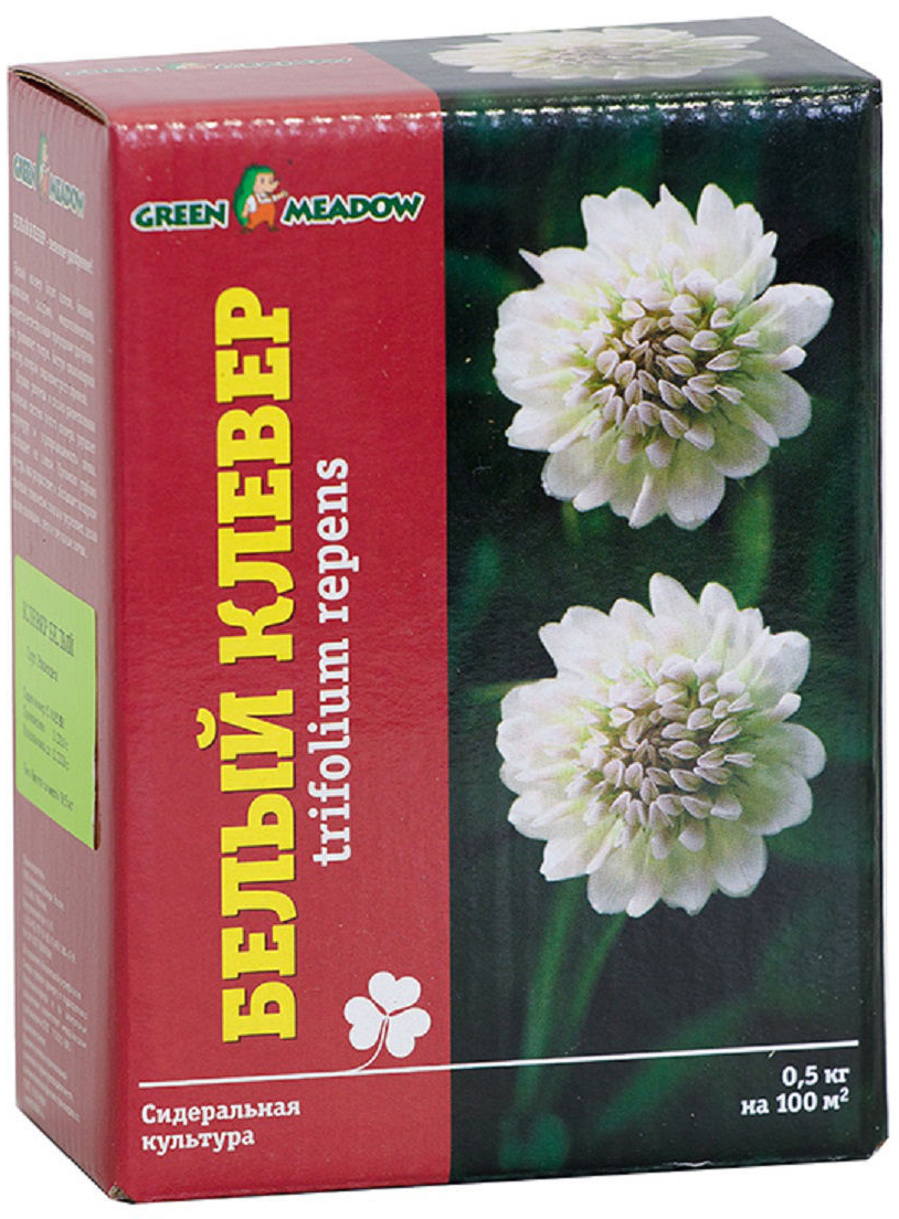 90241315 Семена Клевер белый 0.5 кг STLM-0146259 GREEN MEADOW