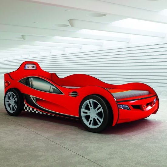 Кровать-машина выдвижная 90х190 см красная Coupe CILEK  00-3832128 Красный Santreyd  - Вид №1