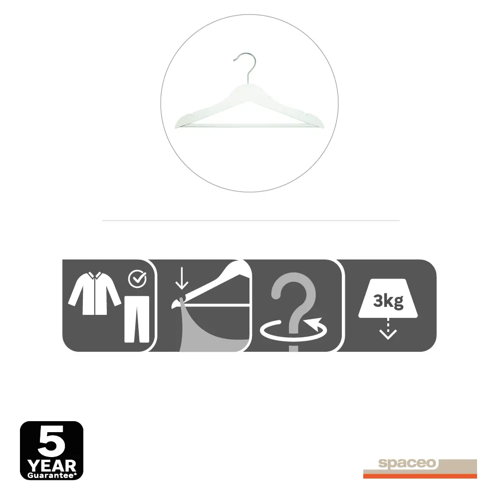 SPACEO Детские вешалки из эвкалипта с поворотной системой, 4 шт 82680679 Плечики детские STLM-0033937 - Вид №3