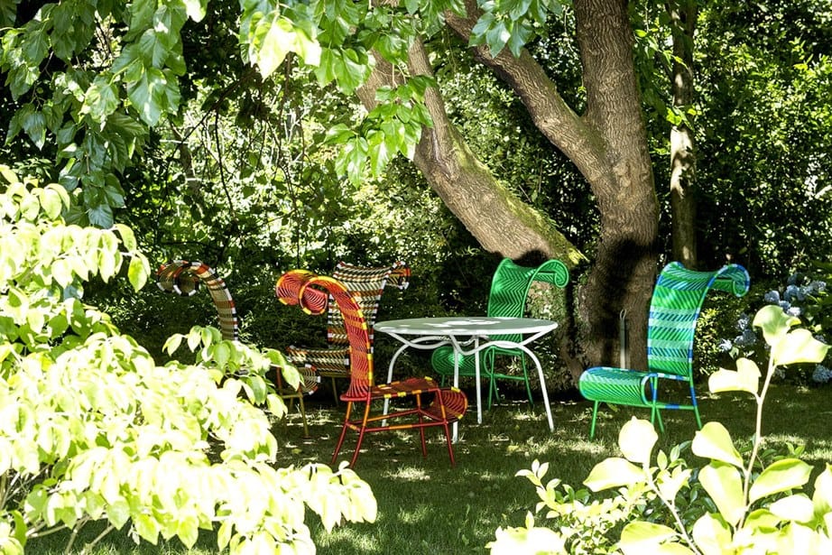 Стул из плетеной полиэтиленовой проволоки с высокой спинкой MOROSO M'afrique ARCH-00143465 - Вид №6