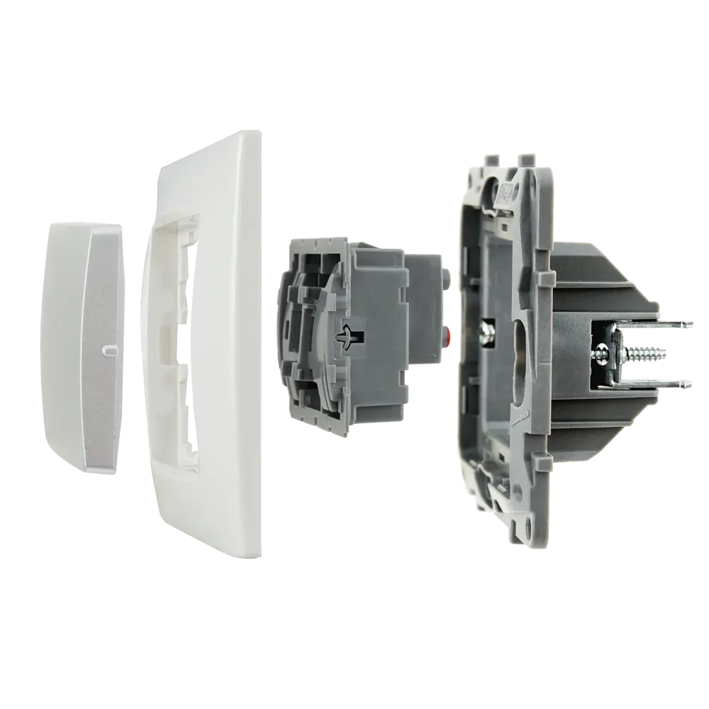 Legrand Etika: Проходной выключатель с 1 клавишей в алюминиевом исполнении 82496546 STLM-0028720 - Вид №6