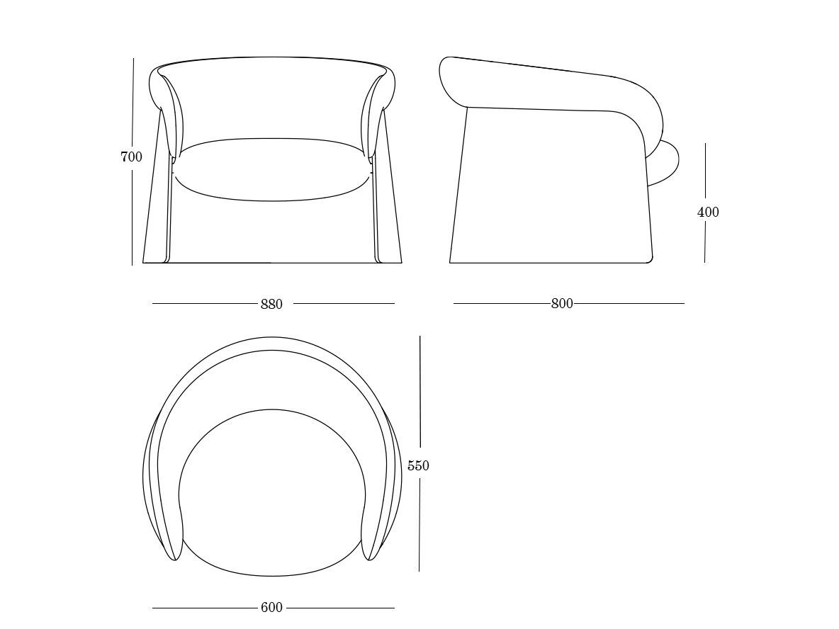 Ткань сани стул с подлокотниками ONDARRETA Ginger ARCH-00114360 - Вид №5