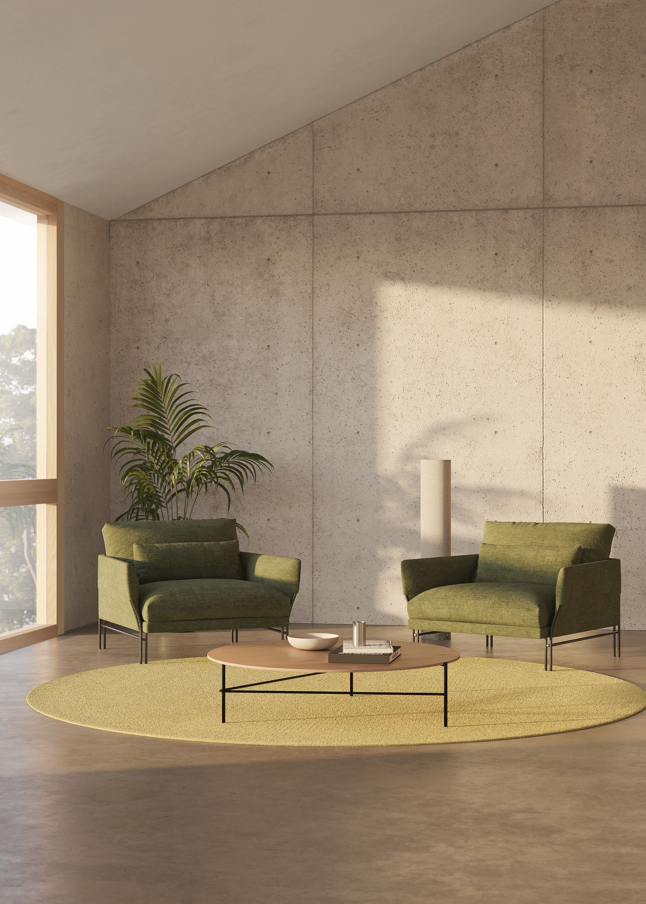 Тканевое кресло с подлокотниками Omelette Editions Majestic ARCH-00028186 - Вид №3