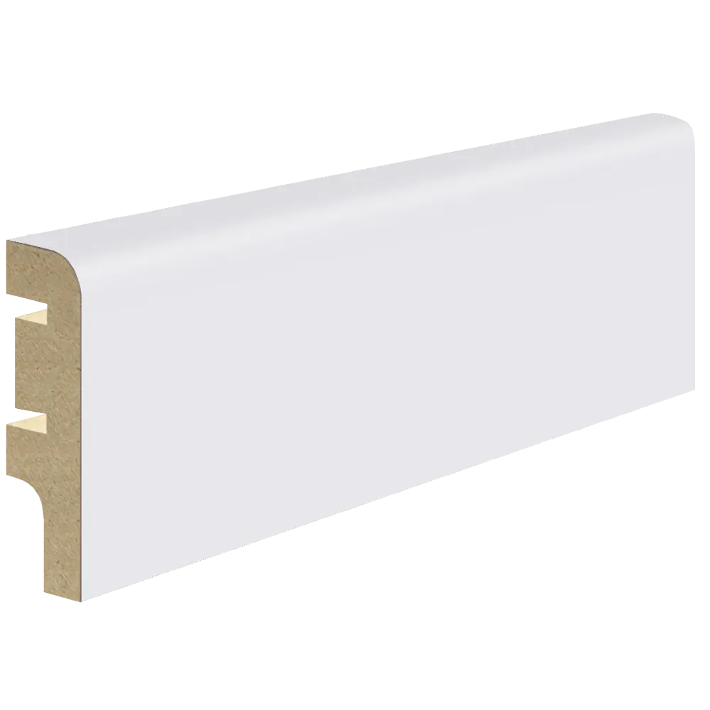 Плинтус Velldoris Эмили/Сканди 2100x70x16 мм ПВХ ламинация цвет белый STLM-2157479