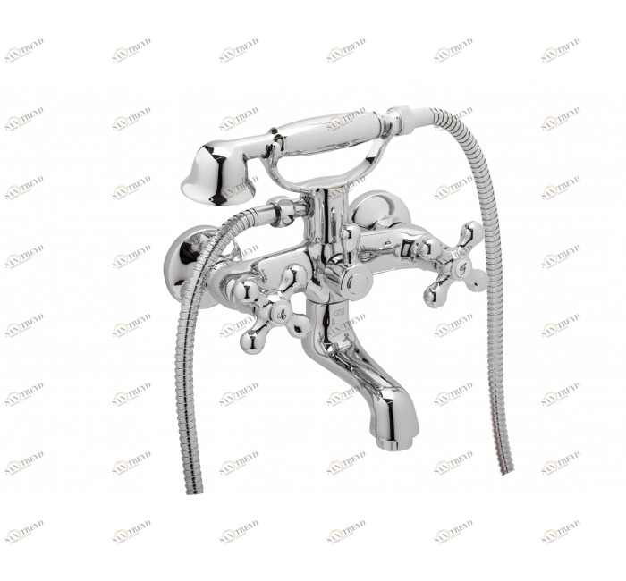 GENEBRE 68526 09 45 66 Смеситель для ванны хромированный с комплектом 