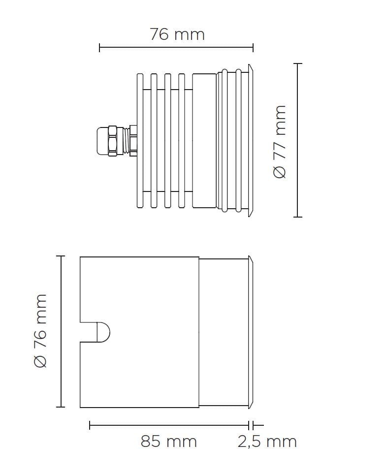 Наружный анодированный алюминиевый светодиодный маркер PUK NANOSTEP ARCH-00074851 - Вид №7