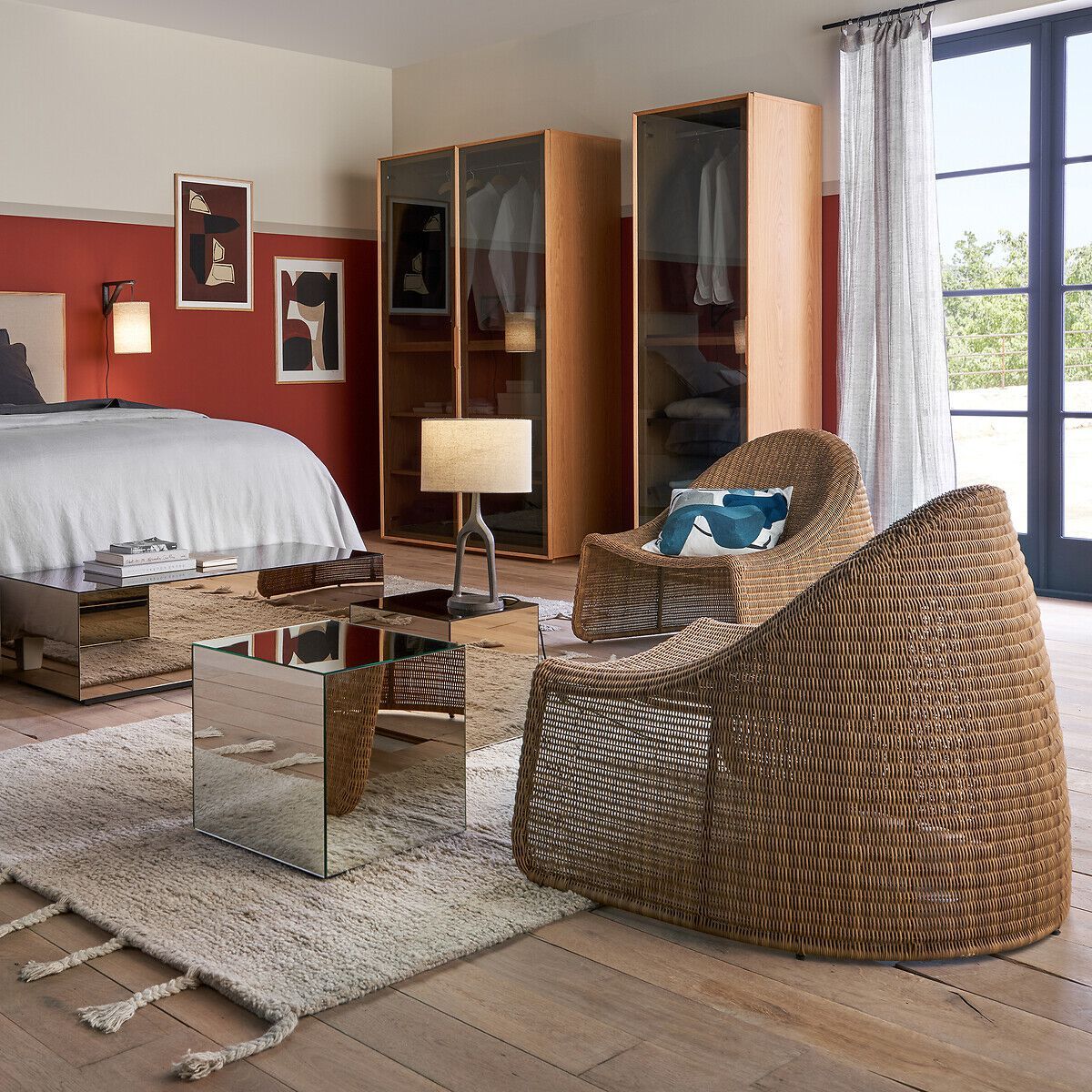 Бронзовая настольная лампа с льняным абажуром AMPM Jakoma ARCH-00051967 - Вид №7