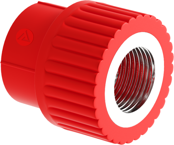 90434987 Муфта комбинированная противопожарная Ø32x3/4" ВР цвет красный STLM-0224714 BLOCKFIRE