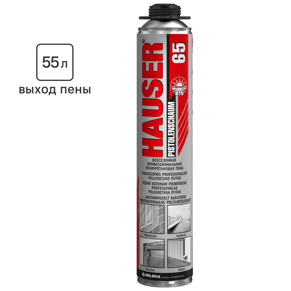 Пена монтажная профессиональная Hauser 65 всесезонная 740 мл 85544063 STLM-2038018 Santreyd 