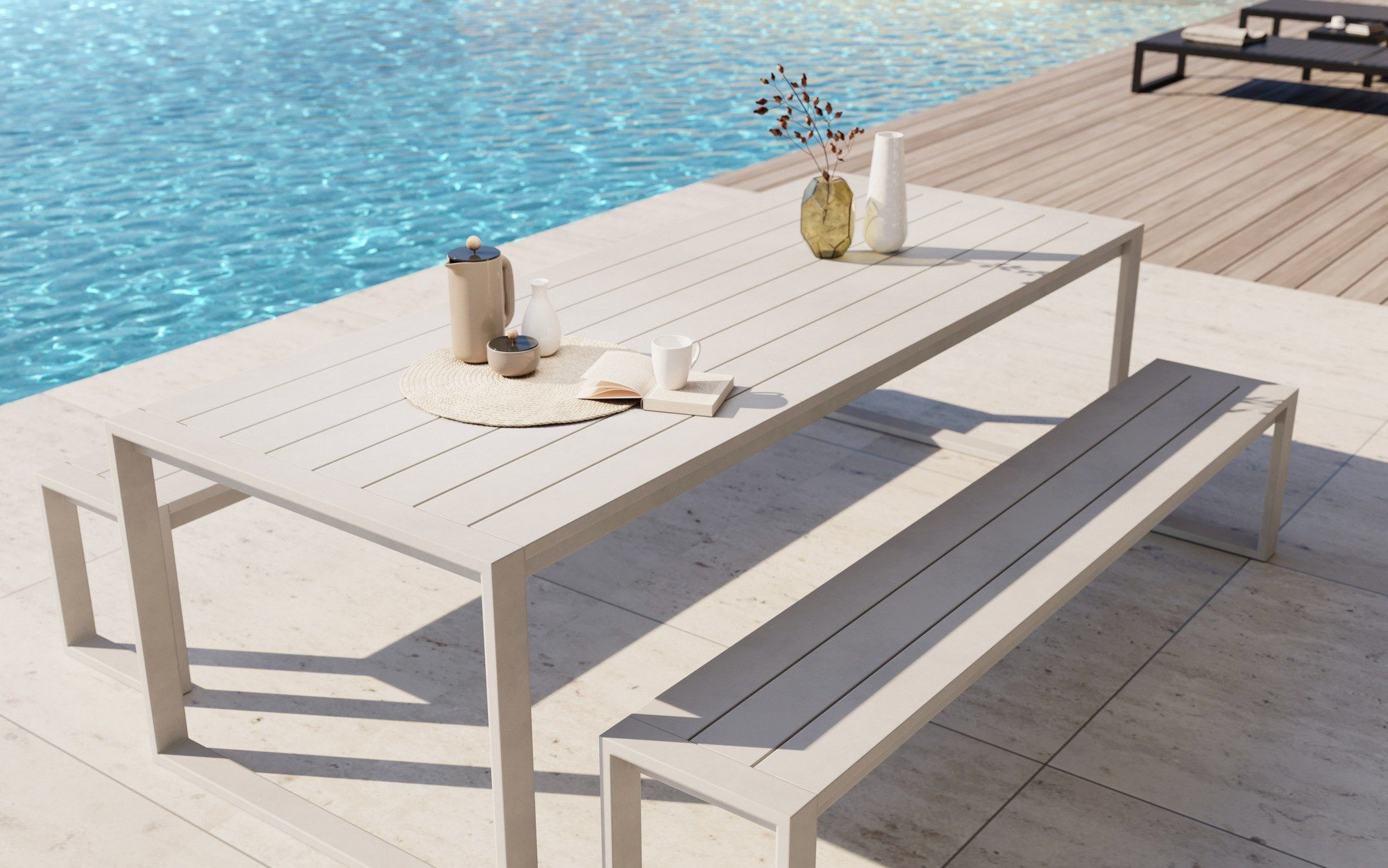 Прямоугольный алюминиевый стол с порошковым покрытием Case Eos ARCH-00051000 - Вид №3