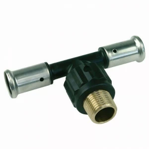 Тройник пресс-Н PVDF HENCO 20х1/2"х20