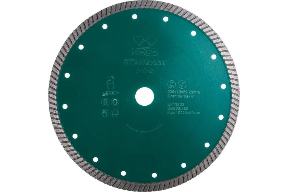 91406530 Диск алмазный по граниту Keos DBS03.230 турбо 230x22.2x2.6 мм STLM-0842858