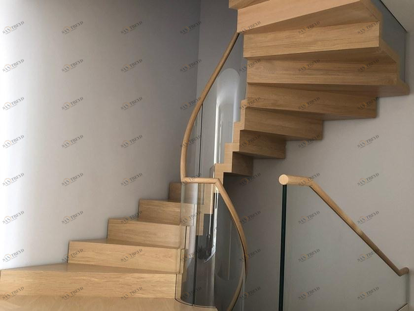 Siller Treppen Винтовая винтовая лестница из дерева со светодиодной подсветкой Zig-zag sun-id-1447413