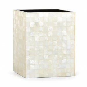 61370 Корзина для мусора цвета слоновой кости Capiz Labrazel