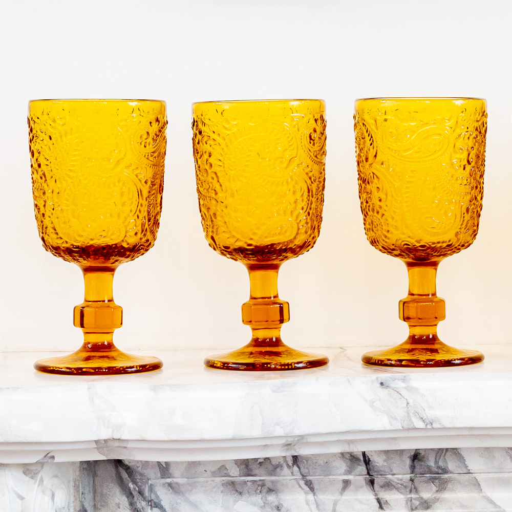 21091711 Комплект бокалов «Пэйсли» (6 штук, янтарь) Object Desire Светский прием  - Вид №4