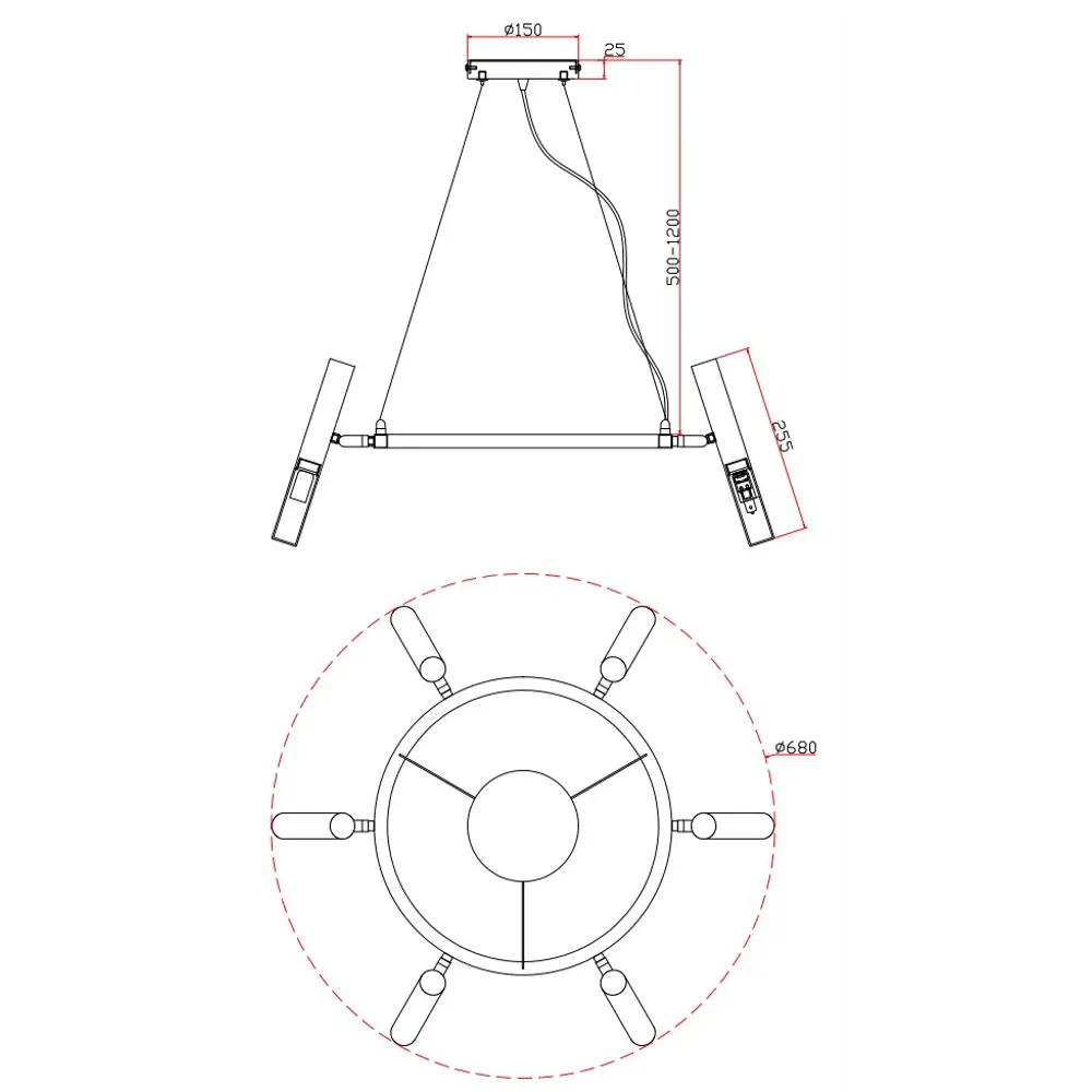 Люстра потолочная Match FR6109PL-06CH цвет хром Freya STLM-2076710 - Вид №9
