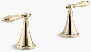 KOHLER Finial Традиционный трим ручки клапана ванны, устанавливаемой на палубе, для клапана высокого потока с ручками рычага, требуется клапан K-T333-4M-AF