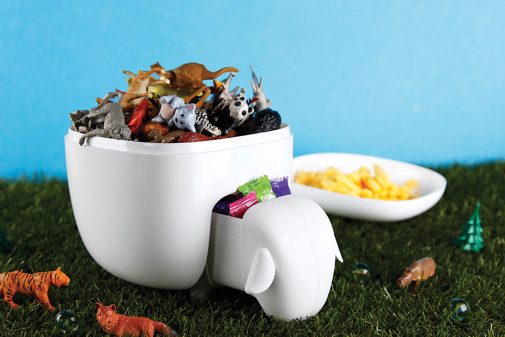 QL10227-WH-WH Держатель для ватных дисков sheep белый Qualy  - Вид №2