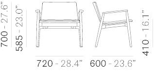 Pedrali Кресло из фанерованной древесины с подлокотниками Malmö 295 - Вид №4