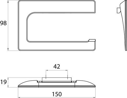 Emco Bad Держатель металлического рулона Art 1600 001 01 - Вид №2