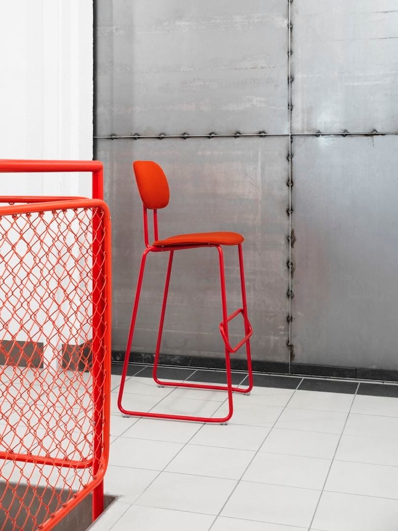 Высокий табурет из ткани с подставкой для ног MDD New School ARCH-00110353 - Вид №2