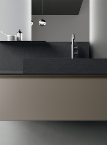 Подвесной шкаф с одной раковиной