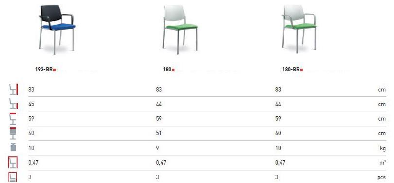 LD Seating Стул для конференций штабелируемый с подлокотниками Seance art 193 br - Вид №10