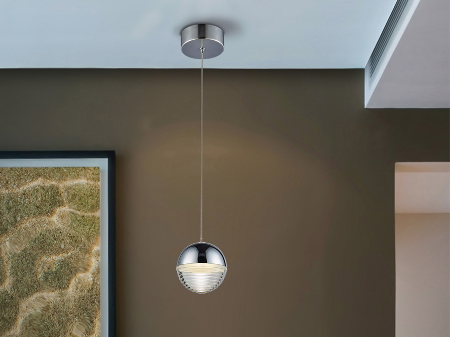 064152 Подвесной светильник 1L LED хром Schuller Flavia - Вид №1