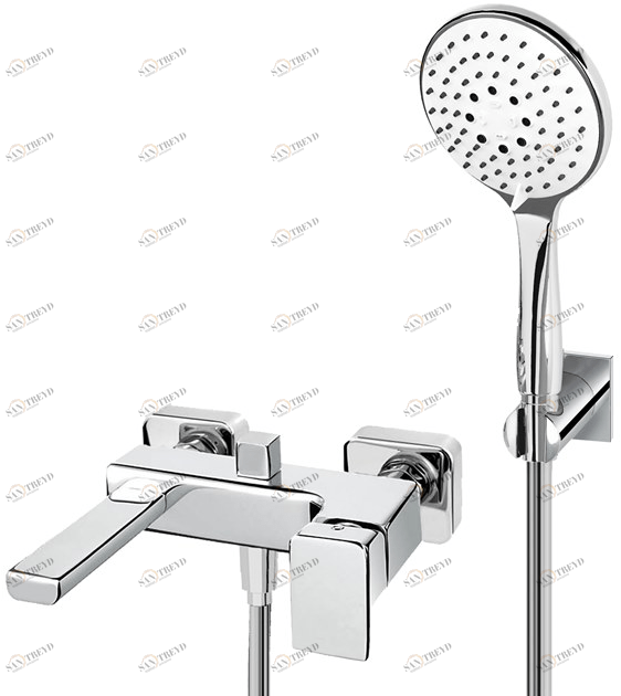 Fir Italia Смеситель для ванны настенный из латуни с ручным душем Kelio 63 6334016