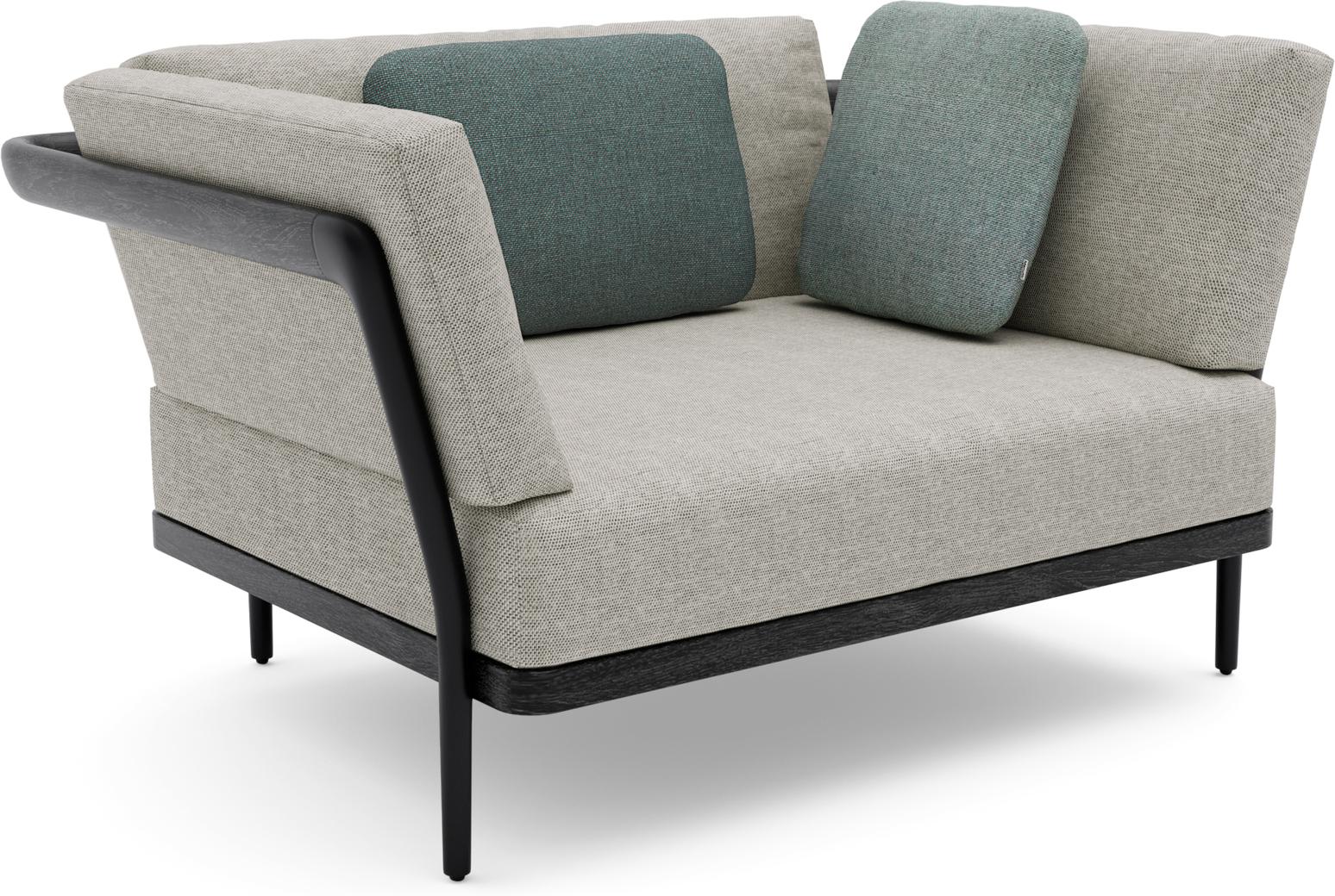 MNST1189 1 мест. teak nero черный Manutti Flex