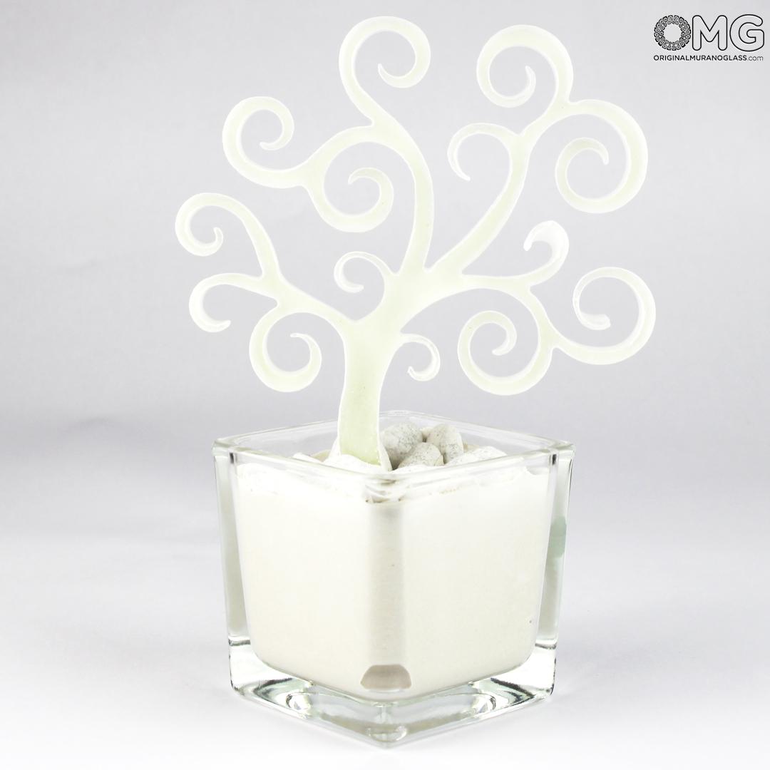3131 ORIGINALMURANOGLASS Ароматизатор Дерево Жизни - белый - Original Murano Glass OMG 8 см  - Вид №1