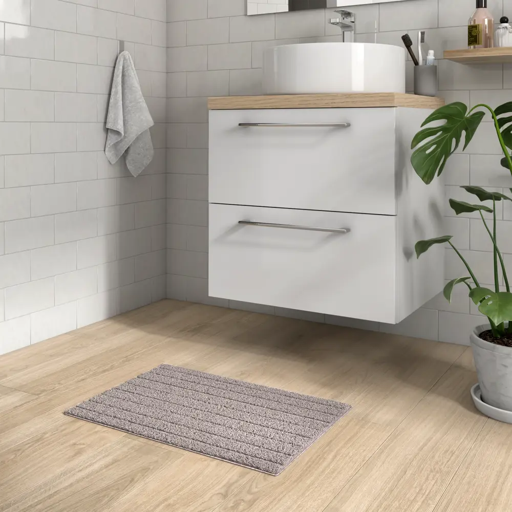 Коврик для ванной Sensea Essential 40x60 см цвет бежевый 85541558 STLM-2051202 - Вид №5