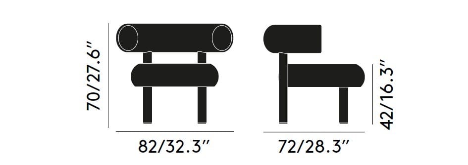 Металлическое кресло с тканевым покрытием Tom Dixon Fat ARCH-00021153 - Вид №11