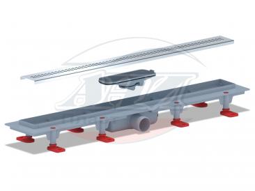Трап пластиковый линейный сухой Риф 650х62, выпуск 40 мм TLQ1265G АНИ пласт 201727 - Вид №1