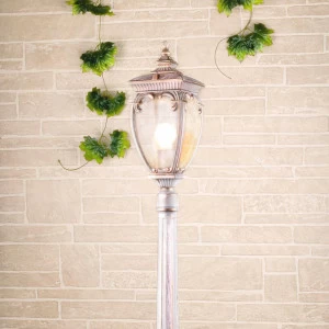 Уличный светильник парковый H 114 см белое золото Andromeda F 4690389104312 ELEKTROSTANDARD ANDROMEDA 00-3898661 Золото;прозрачный